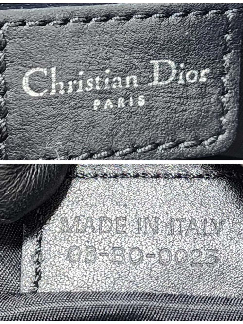 CHRISTIAN DIOR Monogram Shoulder Bag Pochette Black/Grey